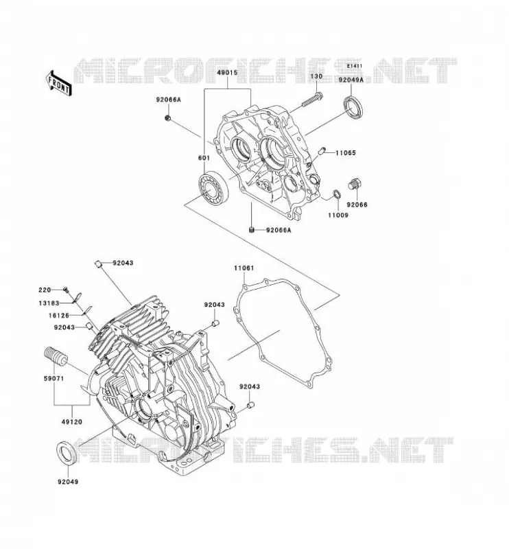 CARTER MOTEUR(S) Kawasaki SSV 400 2007 MULE 610 4X4  KAF400C7F