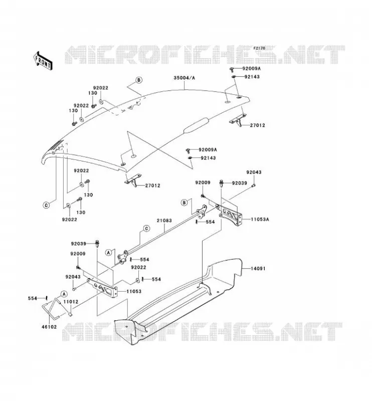 GARDE BOUE Kawasaki SSV 400 2007 MULE 610 4X4  KAF400C7F