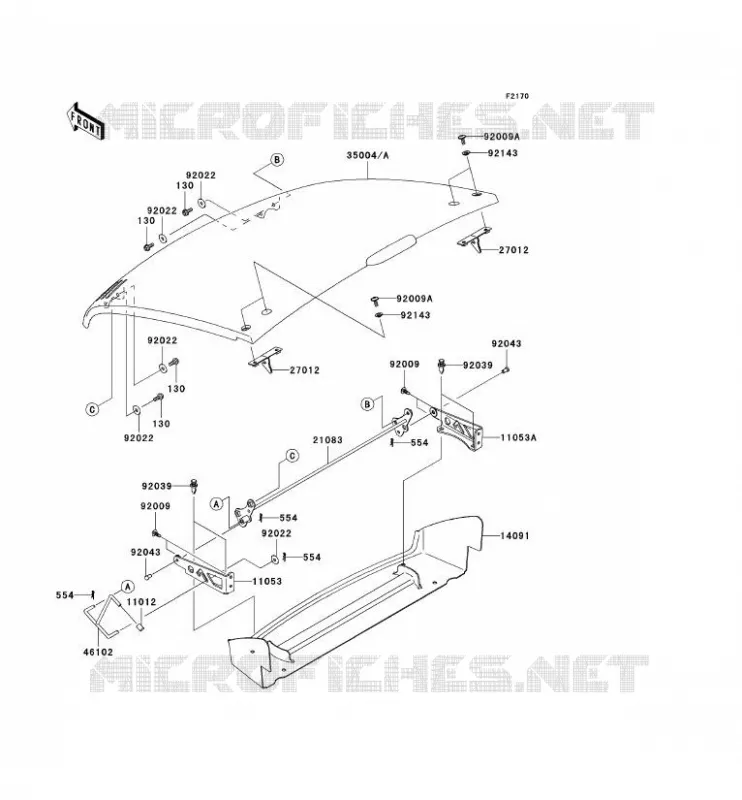 GARDE BOUE Kawasaki SSV 400 2008 MULE 610 4X4  KAF400C8F
