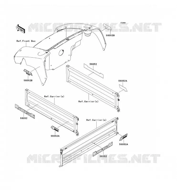 STICKER Kawasaki SSV 400 2008 MULE 610 4X4  KAF400C8F