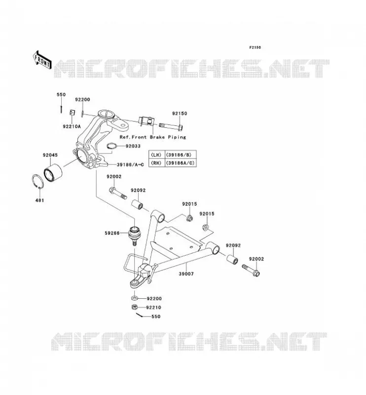 SUSPENSION Kawasaki SSV 400 2012 MULE 610 4X4 XC  KAF400DCF