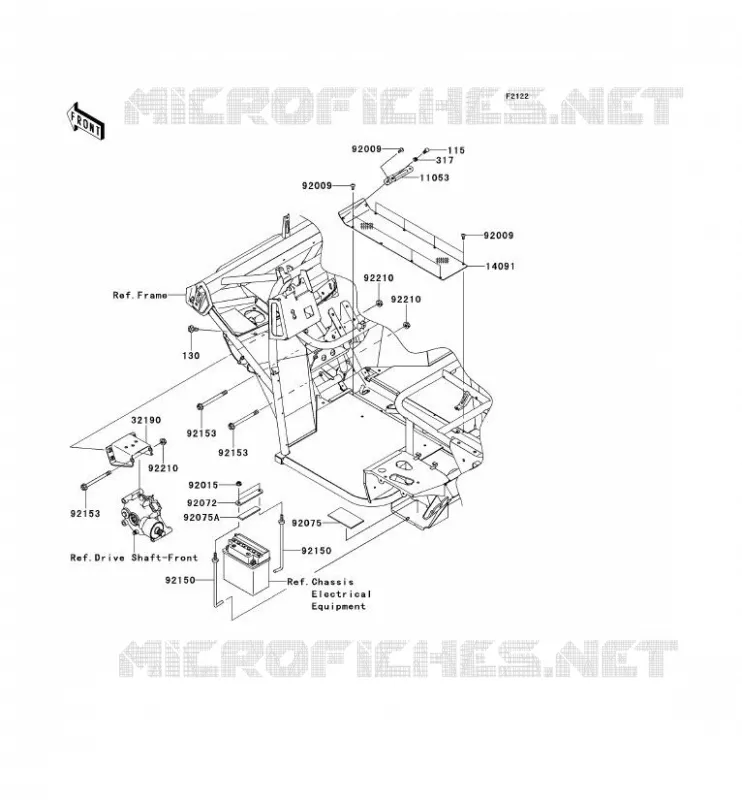 SUPPORT MOTEUR Kawasaki SSV 400 2014 MULE 610 4X4 XC  KAF400DEF
