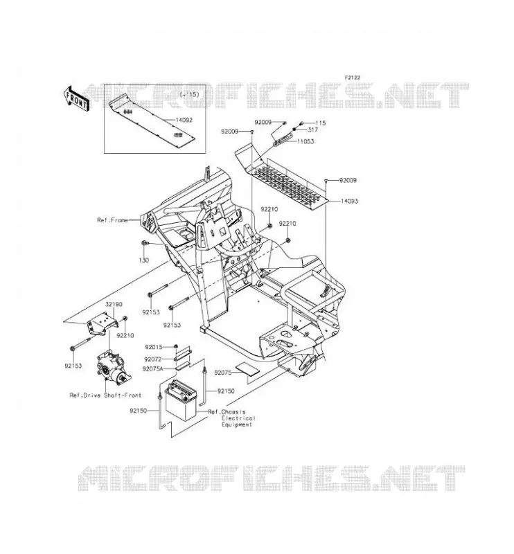 SUPPORT MOTEUR Kawasaki SSV 400 2015 MULE 610 4X4 XC  KAF400DFF