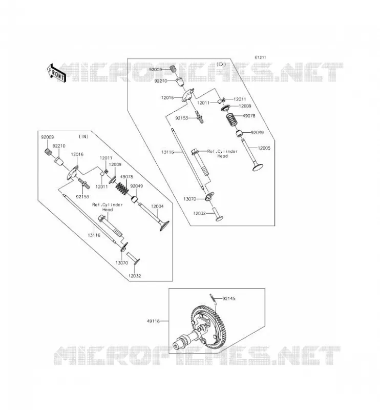 SOUPAPE/ARBRE A CAME Kawasaki SSV 400 2013 MULE 610 4X4 XC  KAF400EDF