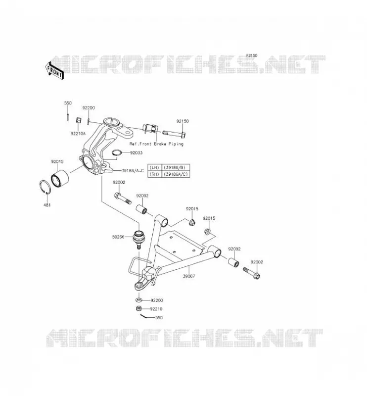 SUSPENSION Kawasaki SSV 400 2013 MULE 610 4X4 XC  KAF400EDF