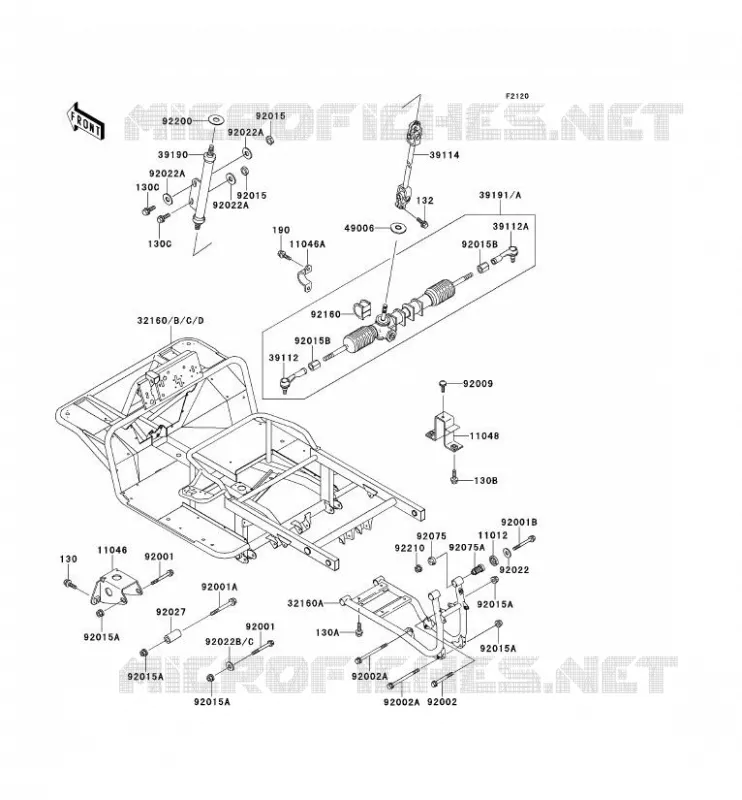 CH&Acirc;SSIS Kawasaki SSV 620 no_year MULE 2510  KAF620-A1