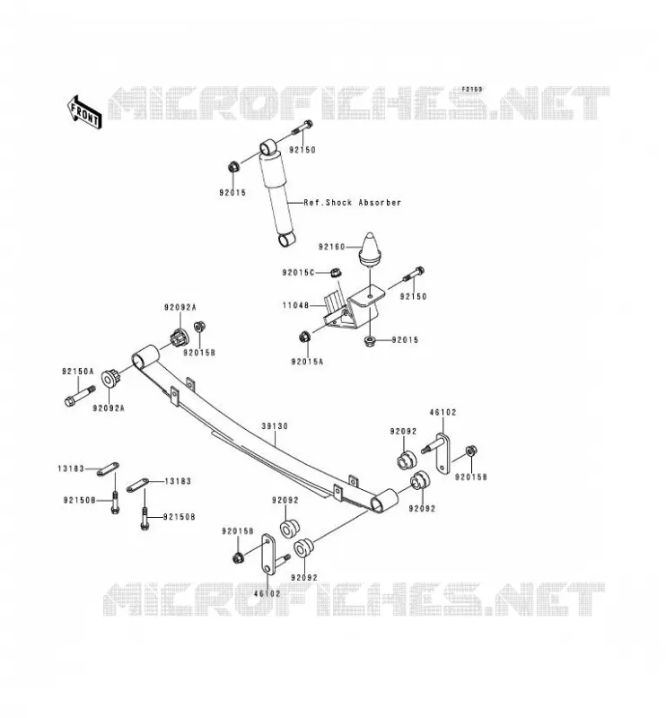SUSPENSION ARRI&Egrave;RE Kawasaki SSV 620 no_year MULE 2510  KAF620-A2