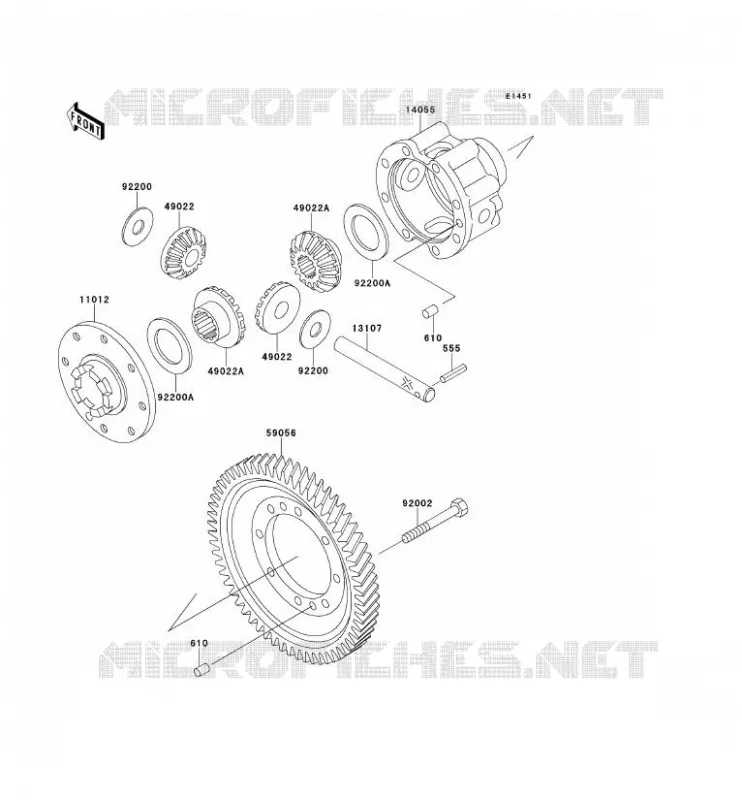 DIFFERENTIEL Kawasaki SSV 620 no_year MULE 2510  KAF620-A3