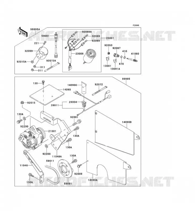 PIECE EN OPTION(GENERATEUR&COMPTEUR) Kawasaki SSV 620 no_year MULE 2510  KAF620-A3
