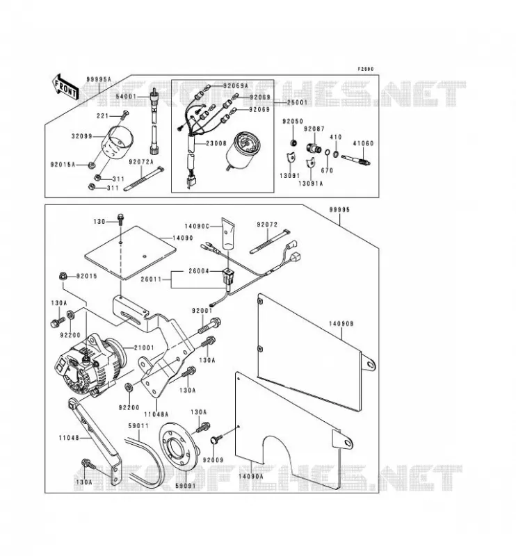 PIECE EN OPTION(GENERATEUR&COMPTEUR) Kawasaki SSV 620 no_year MULE 2510  KAF620-A4