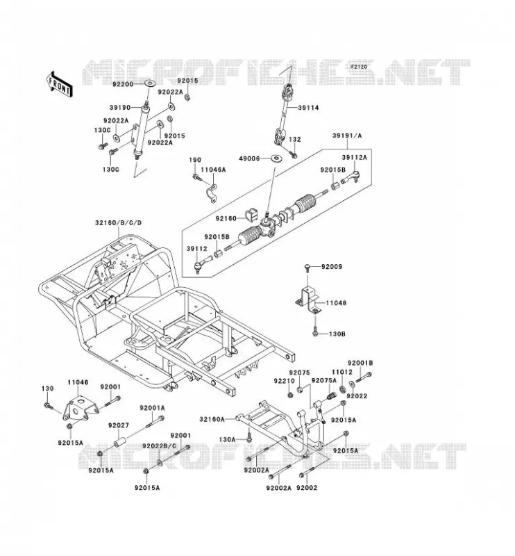 CH&Acirc;SSIS Kawasaki SSV 620 no_year MULE 2510  KAF620-A4