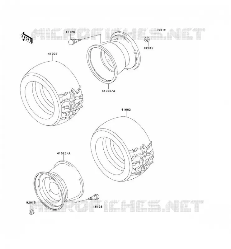 ROUE/PNEUS Kawasaki SSV 620 no_year MULE 2510  KAF620-A4