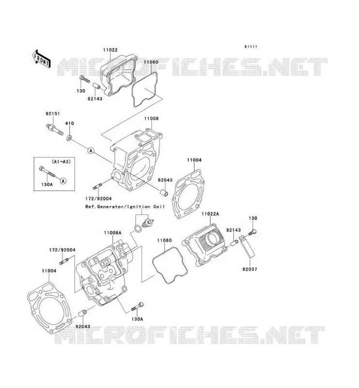 CULASSE Kawasaki SSV 620 no_year MULE 2510  KAF620-A5