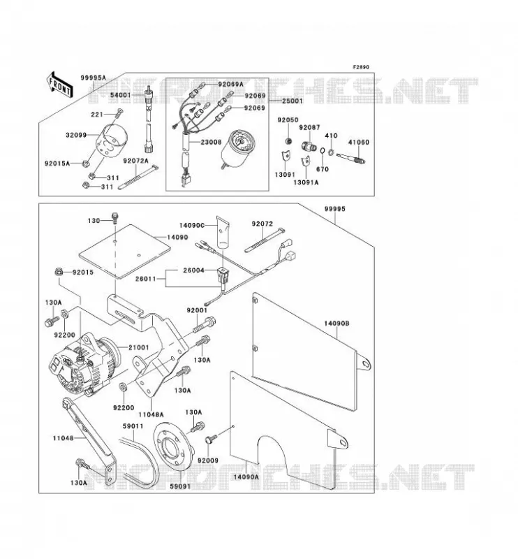 PIECE EN OPTION(GENERATEUR&COMPTEUR) Kawasaki SSV 620 no_year MULE 2510  KAF620-A5