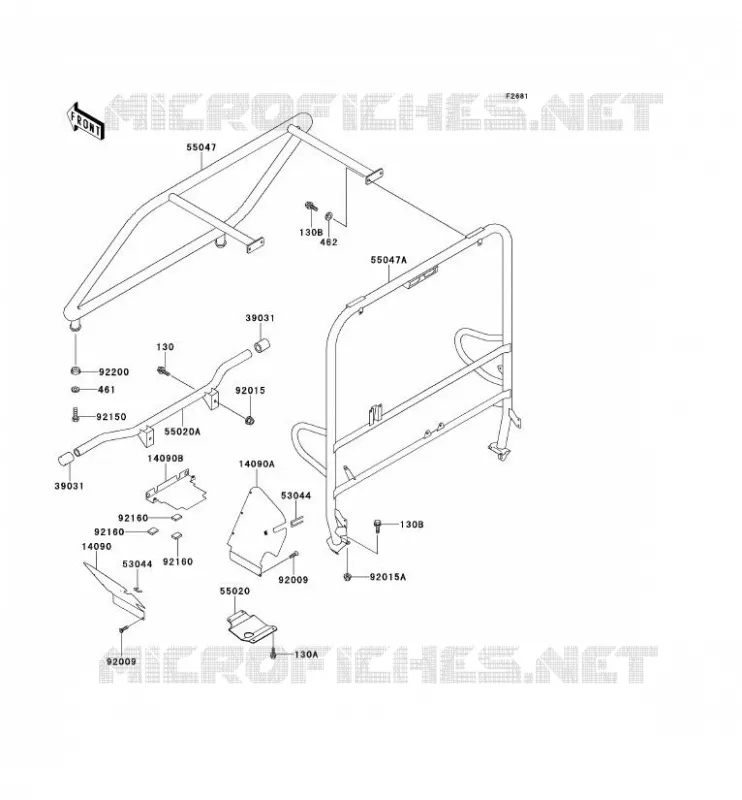 PROTECTION/CHASSIS CAB Kawasaki SSV 620 no_year MULE 2510  KAF620-A5