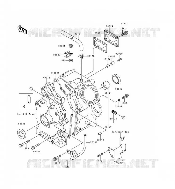 CARTER MOTEUR(S) Kawasaki SSV 620 2000 MULE 2510  KAF620-A6