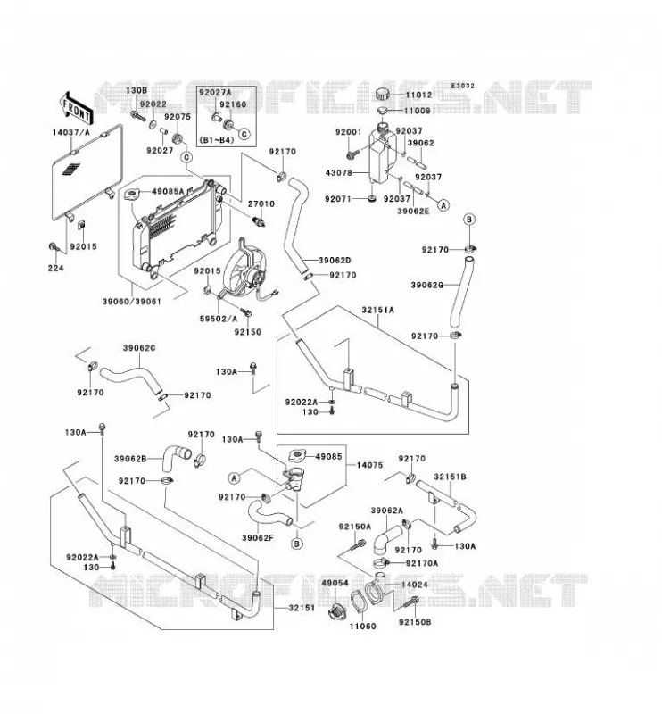 RADIATEUR Kawasaki SSV 620 no_year MULE 2520  KAF620-B4