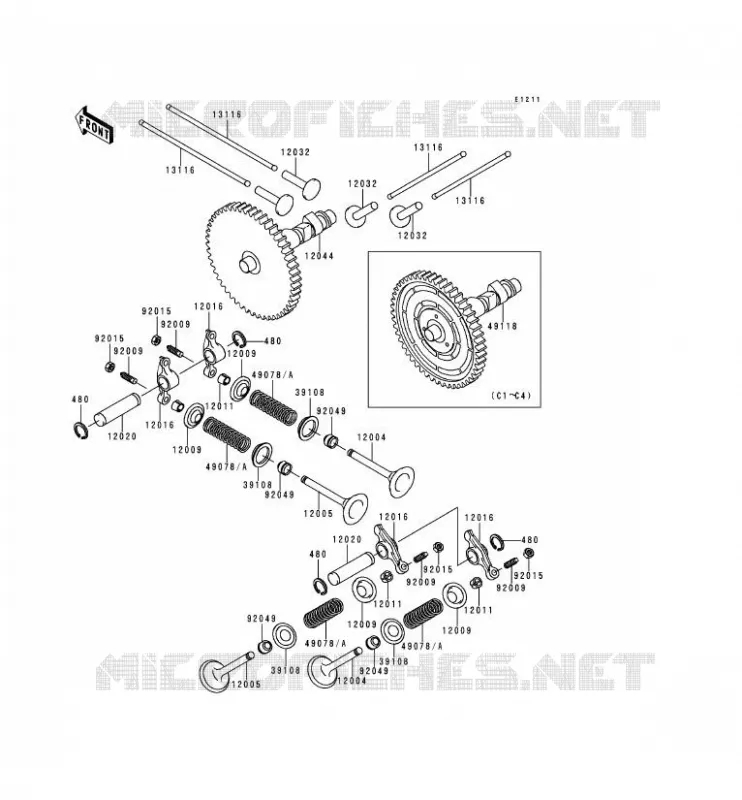 SOUPAPE/ARBRE A CAME Kawasaki SSV 620 1995 MULE 2500  KAF620-C1