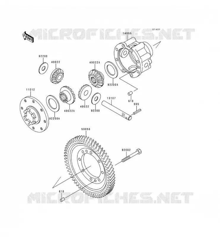 DIFFERENTIEL Kawasaki SSV 620 1998 MULE 2500  KAF620-C4