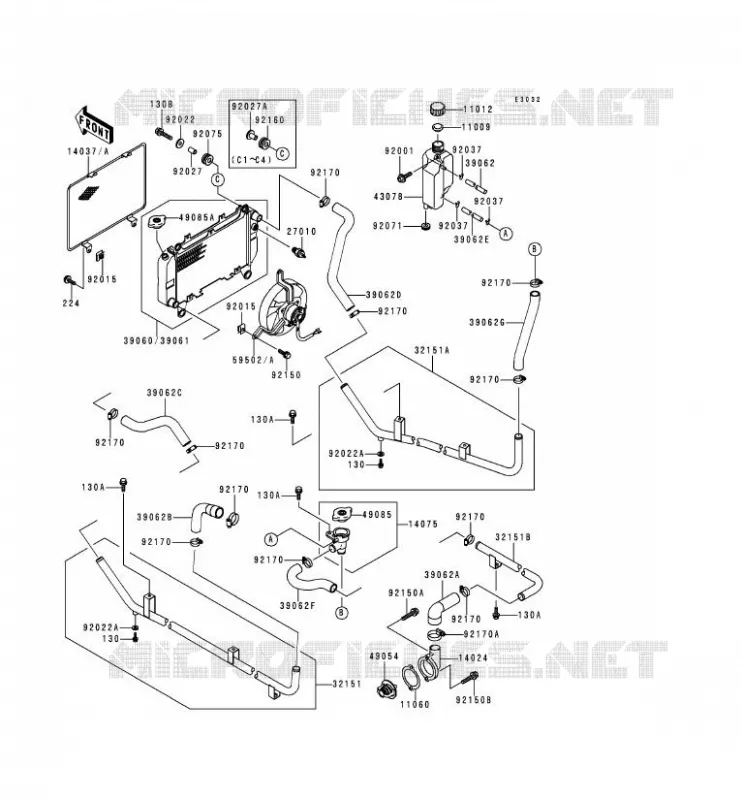 RADIATEUR Kawasaki SSV 620 1998 MULE 2500  KAF620-C4