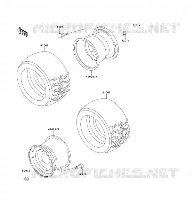ROUE/PNEUS Kawasaki SSV 620 no_year MULE 2500  KAF620-C5
