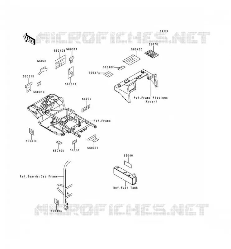 LABEL Kawasaki SSV 620 2000 MULE 2500  KAF620-C6