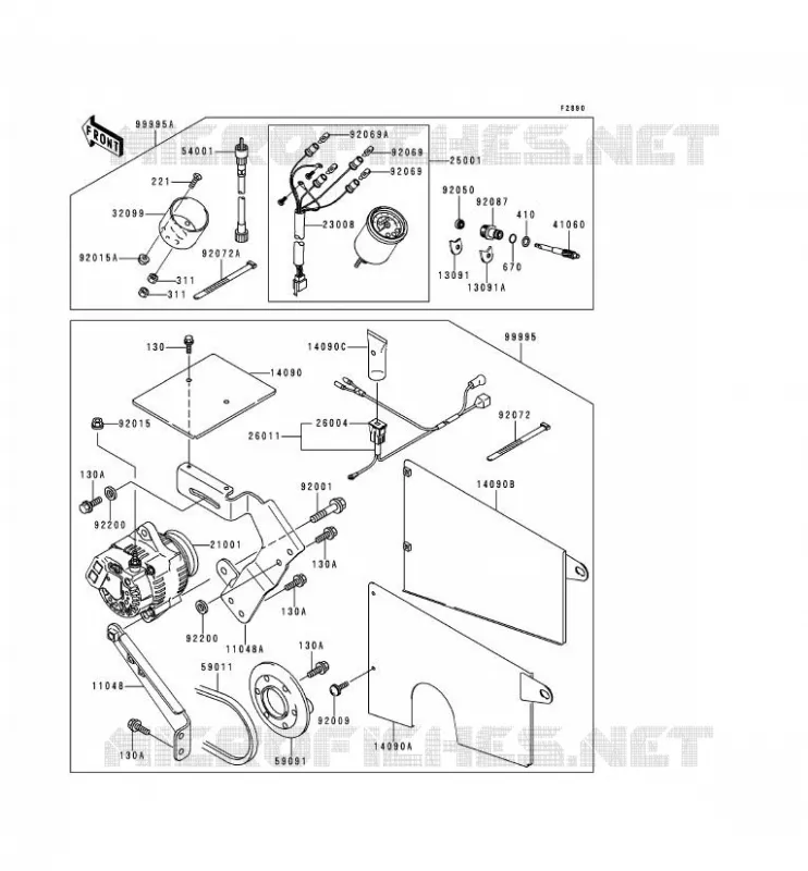 PIECE EN OPTION(GENERATEUR&COMPTEUR) Kawasaki SSV 620 2000 MULE 2500  KAF620-C6