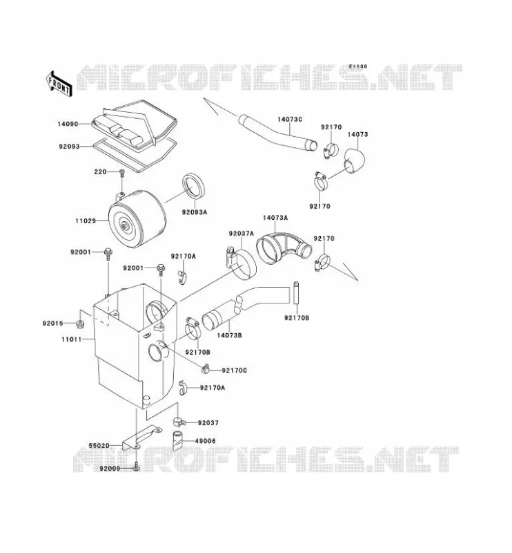 FILTRE A AIR Kawasaki SSV 620 no_year MULE 2500  KAF620-C6