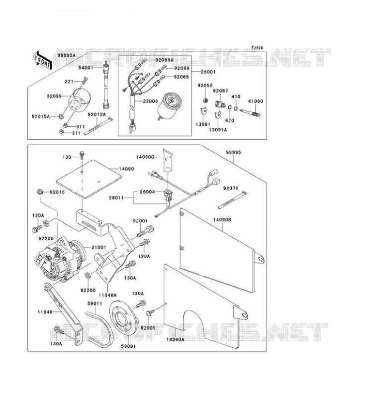 PIECE EN OPTION(GENERATEUR&COMPTEUR) Kawasaki SSV 620 no_year MULE 2500  KAF620-C6