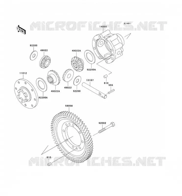 DIFFERENTIEL Kawasaki SSV 620 no_year MULE 2500E  KAF620-D1