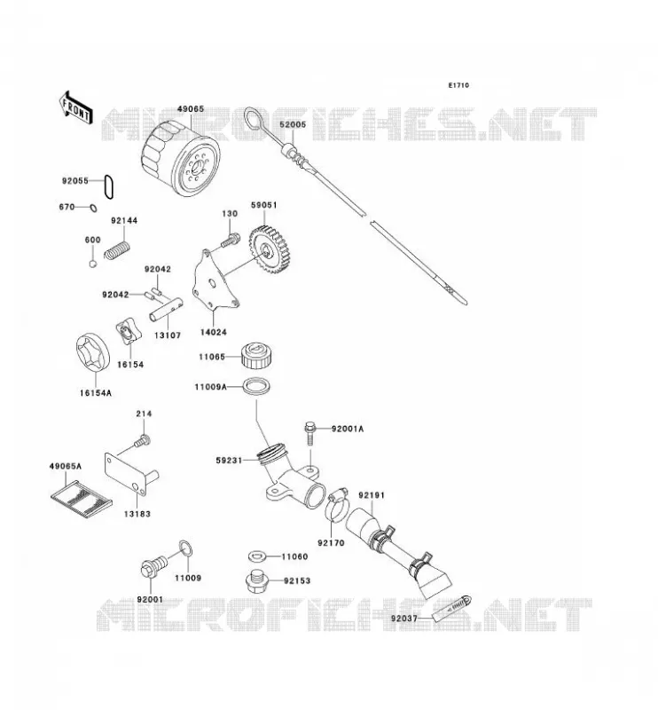 POMPE A HUILE Kawasaki SSV 620 2001 MULE 3010 4X4  KAF620-E1