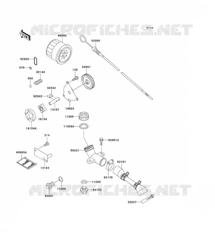 POMPE A HUILE Kawasaki SSV 620 2002 MULE 3010 4X4  KAF620-E2