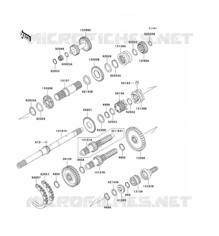 TRANSMISSION Kawasaki SSV 620 2002 MULE 3010 4X4  KAF620-E2