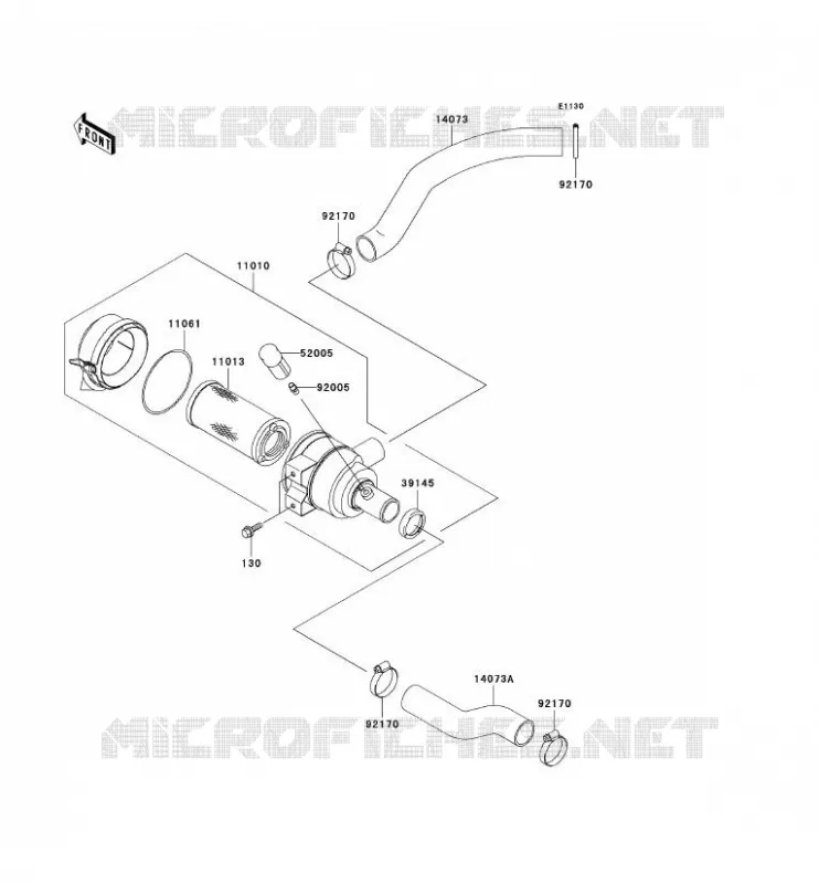 FILTRE A AIR Kawasaki SSV 620 no_year MULE 3010 4X4  KAF620-E2