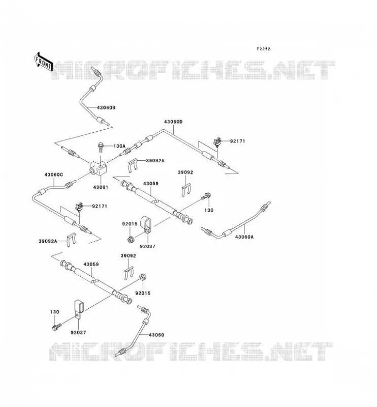 DURITE DE FREIN Kawasaki SSV 620 2003 MULE 3010 4X4  KAF620-E3