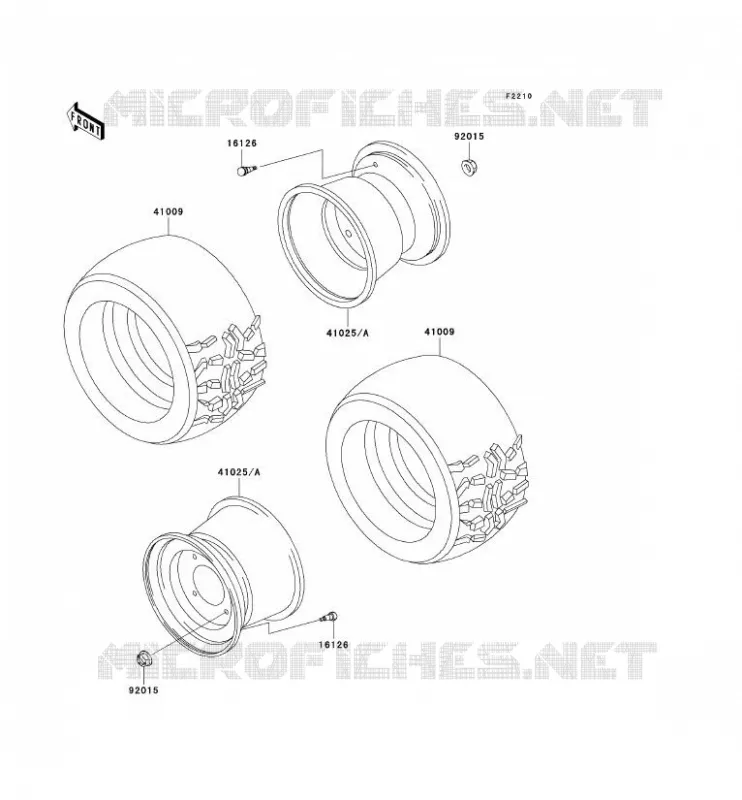 ROUE/PNEUS Kawasaki SSV 620 no_year MULE 3010 4X4  KAF620-E3