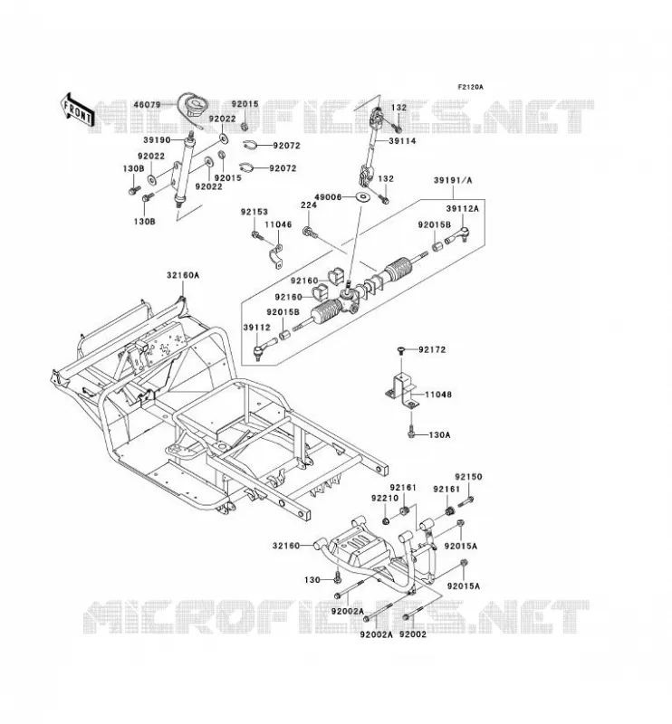CH&Acirc;SSIS Kawasaki SSV 620 2004 MULE 3010 4X4  KAF620-E4