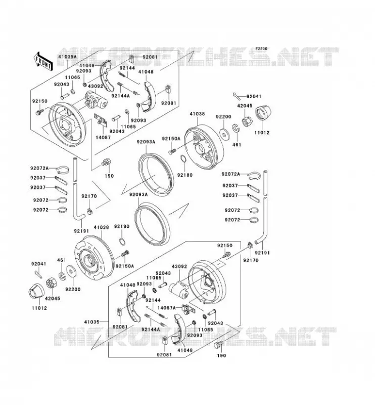 MOYEU AVANT Kawasaki SSV 620 2004 MULE 3010 4X4  KAF620-E4