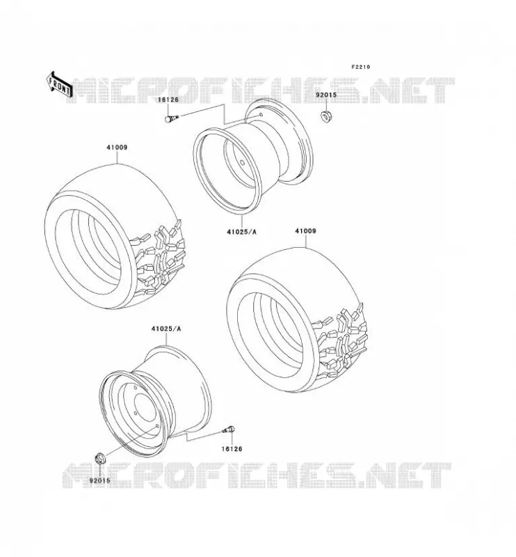PNEUS Kawasaki SSV 620 2004 MULE 3010 4X4  KAF620-E4