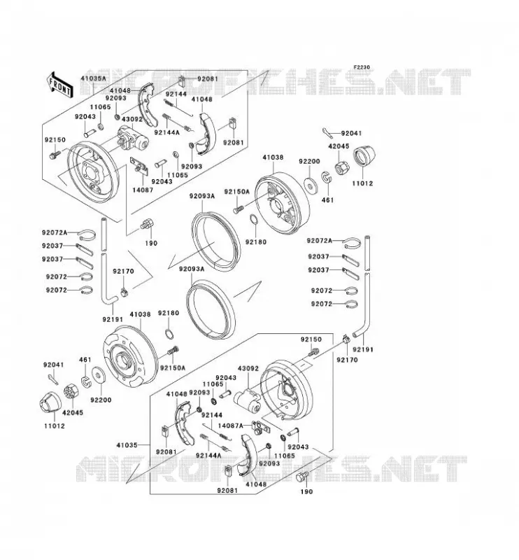 MOYEU AVANT Kawasaki SSV 620 2005 MULE 3010 4X4  KAF620-E5