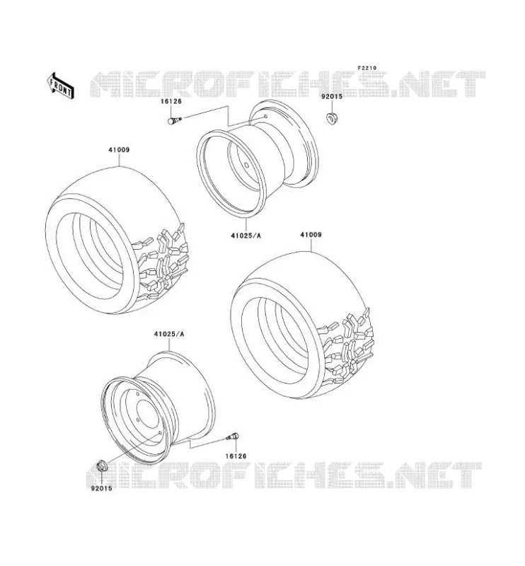 PNEUS Kawasaki SSV 620 2005 MULE 3010 4X4  KAF620-E5