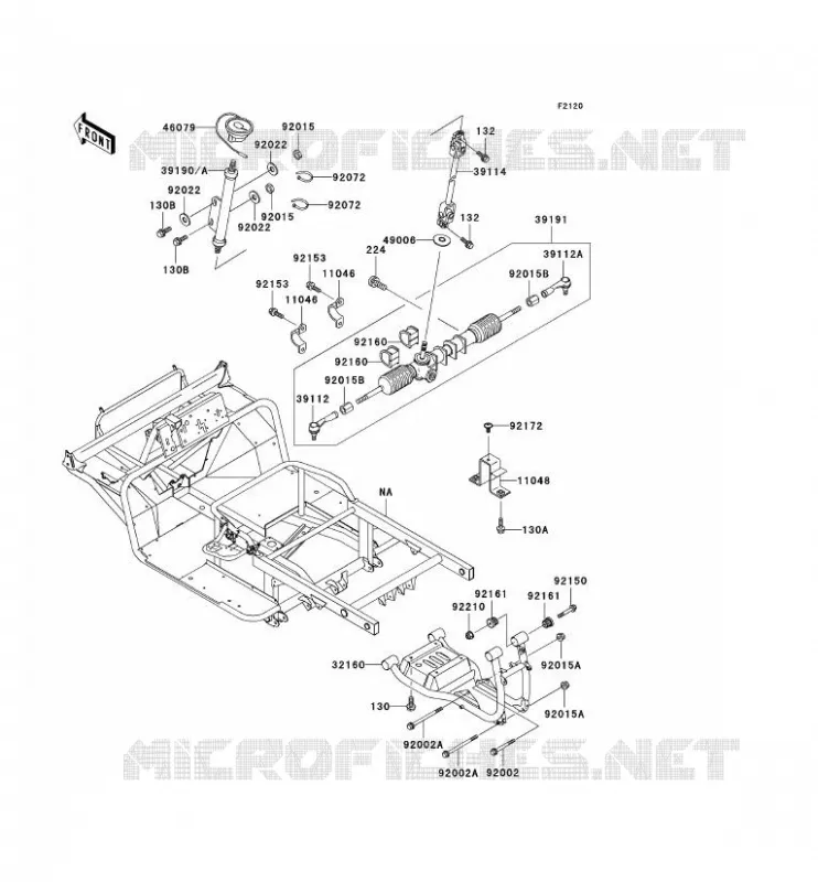 CH&Acirc;SSIS Kawasaki SSV 620 2006 MULE 3010 4X4  KAF620E6F