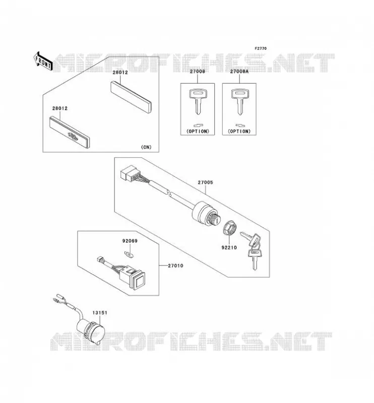 CONTACTEUR Kawasaki SSV 620 2006 MULE 3010 4X4  KAF620E6F