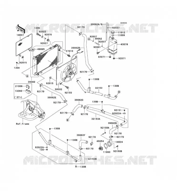 RADIATEUR Kawasaki SSV 620 2008 MULE 3010 4X4  KAF620E8F