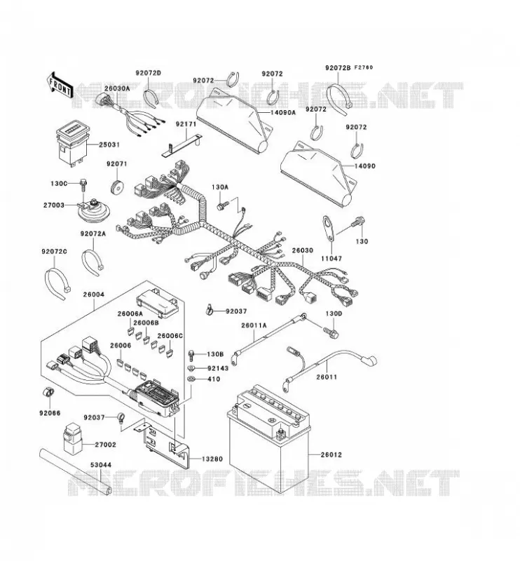 CHASSIS EQUIPMENT ELECTRIQUE Kawasaki SSV 620 no_year MULE 3020  KAF620-F1