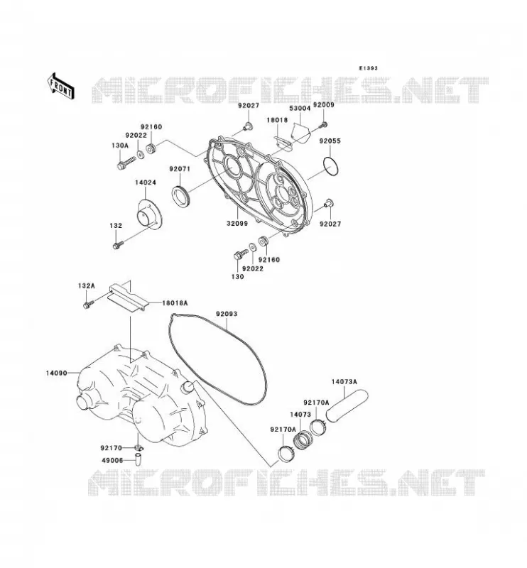 COUVERCLE CONVERTISSEUR/COURROIE Kawasaki SSV 620 no_year MULE 3020  KAF620-F1