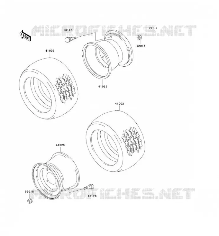 ROUE/PNEUS Kawasaki SSV 620 no_year MULE 3020  KAF620-F2