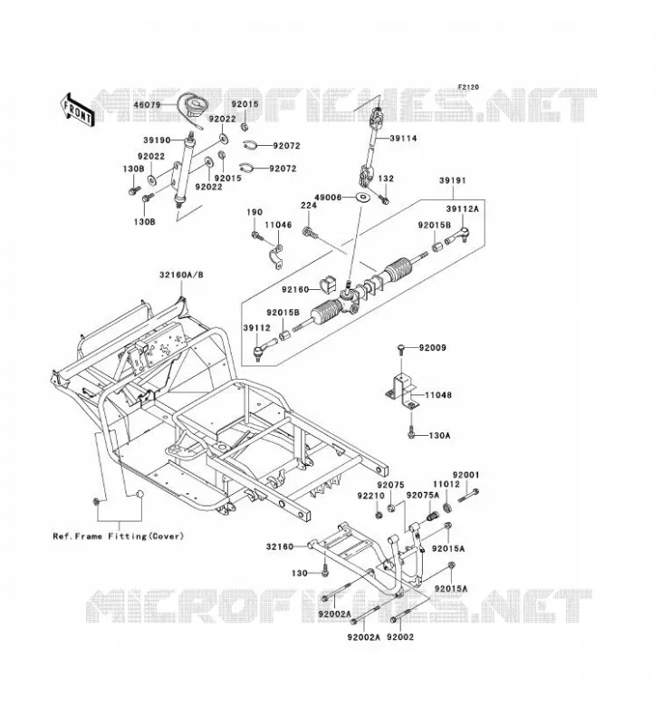 CH&Acirc;SSIS Kawasaki SSV 620 no_year MULE 3020  KAF620-F3
