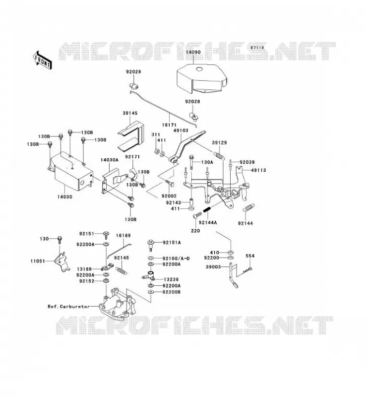 CONTROLE Kawasaki SSV 620 no_year MULE 3020  KAF620-F3
