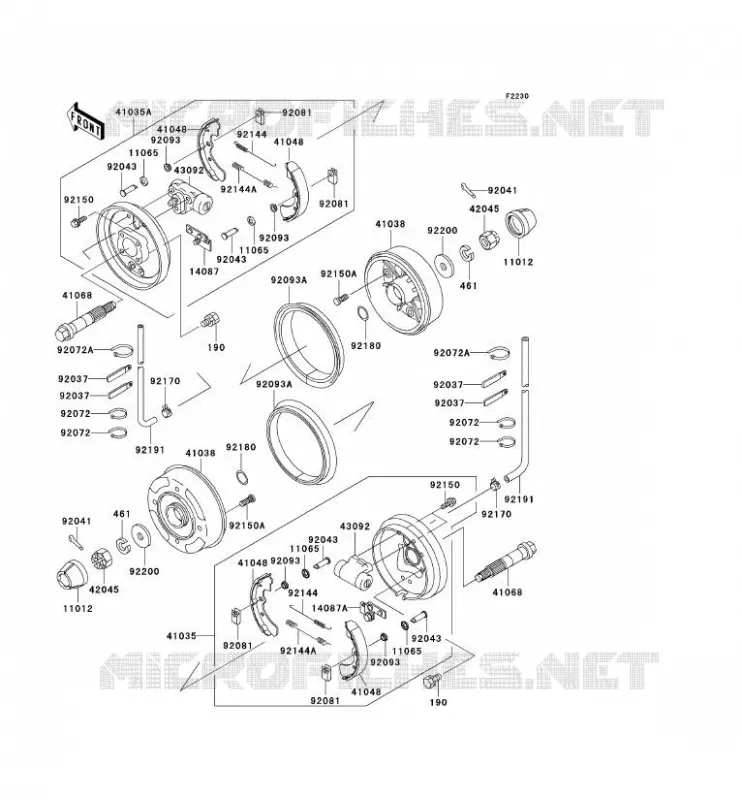 MOYEU AVANT/FREIN Kawasaki SSV 620 no_year MULE 3020  KAF620-F3